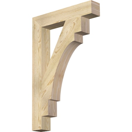 Ekena Millwork Merced Block Rough Sawn Bracket, Douglas Fir, 4"W x 24"D x 36"H BKT04X24X36MRC05RDF